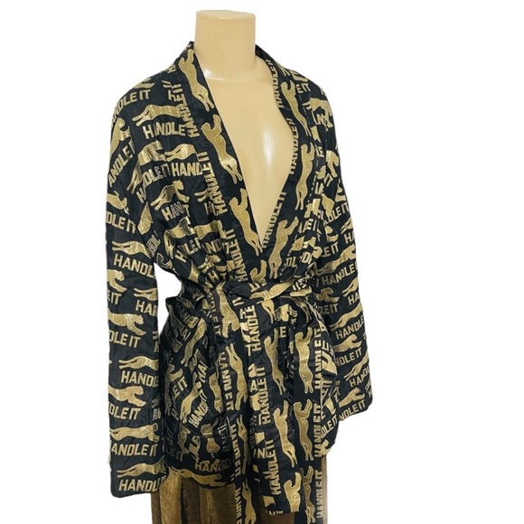 Dylan Lex Dylanlex Handle It Metallic
Gold Robe Jacket designer L, M, S, XS, XXS - Picture 4 of 8